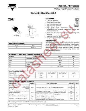 30CTQ080PBF datasheet  